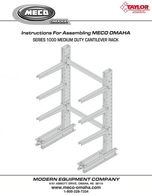 Series 1000 Cantilever Rack Assembly Manual